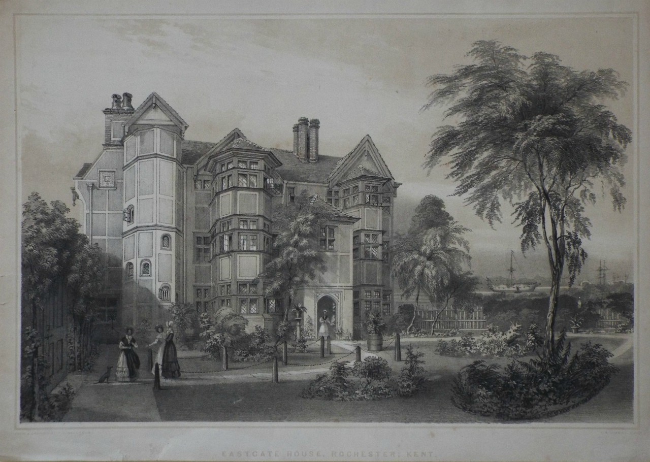 Lithograph - Eastgate House, Rochester; Kent. - Jobbins